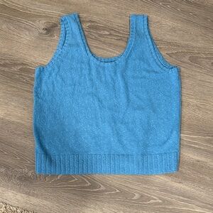 Loft NWT Blue Knit Tank Top Size L